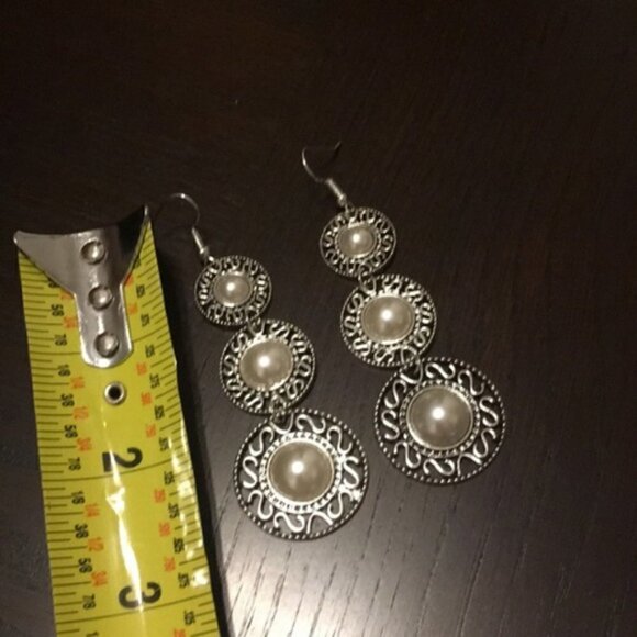 New Y2Kboho shell shape Gatsby drop festival vintage boho gypsy earrings - Picture 7 of 8